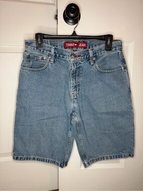 Vintage Tommy Hilfiger Jean Shorts Jorts Mens Sz 30 Medium Wash 11" Inseam